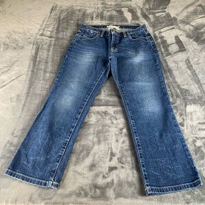 Tommy Hilfiger Jeans Womens 6  Low Rise Boot Blue Denim Cotton Bootcut Flare Y2K
